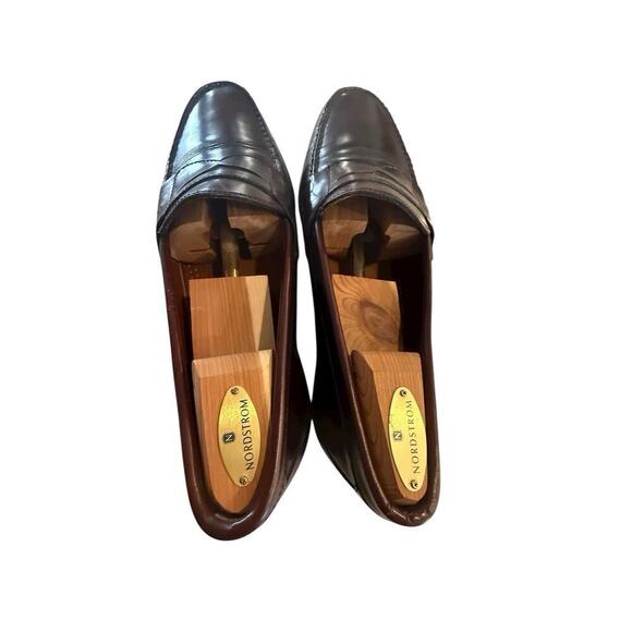 Allen Edmonds Men’s Dark Burgundy Leather Penny Loafers Size 11.5 D + Shoe Trees main image 8